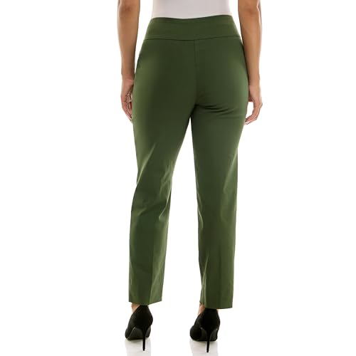 Zac & Rachel Women's Pull-On Ankle Length Pant with Tummy Control Waist Band4