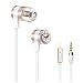 LUXEAR Earbuds with Microphone, in-Ear Stereo Headset Earphones with Remote Control Clear Sound, Noise-isolating, Ergonomic Comfort-fit, for All Android Smartphone(Gold)