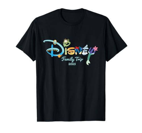 Disney Princess Letters Logo Family Trip Matching 2025 Camiseta