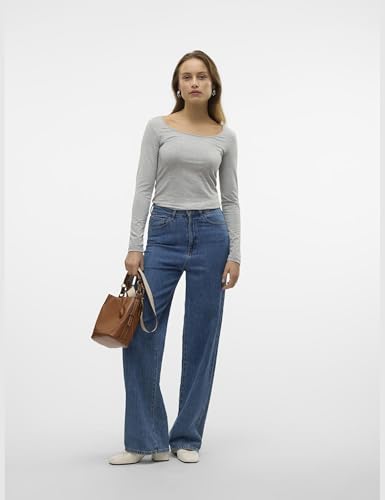 VERO MODA Damen Regular Fit Langarmshirt VMMAXI My LS Soft Long U - Neck NOOS 10152908, Einfarbig, Gr. 40 (Herstellergröße: L)… – Ansicht 2