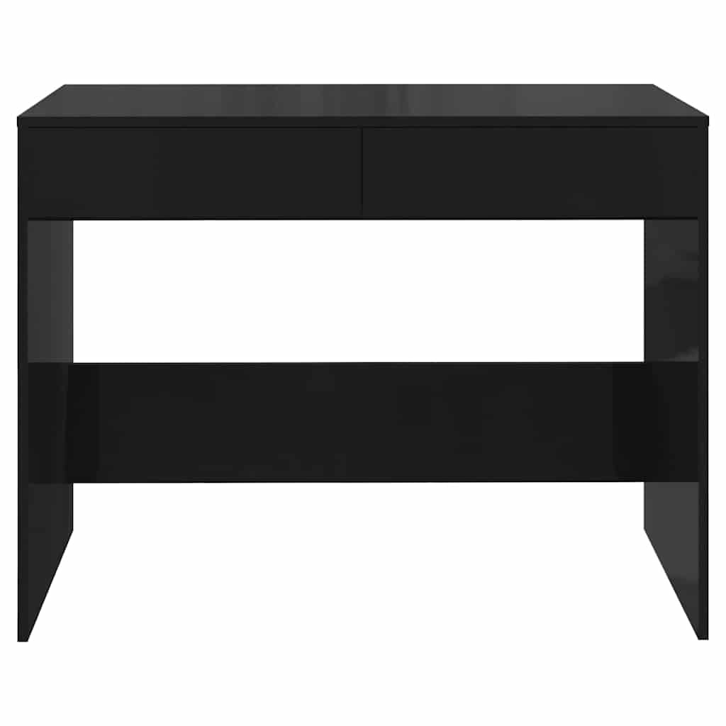Escritorio negro de aglomerado 101 x 50 x 76,5 cm con 2 cajones