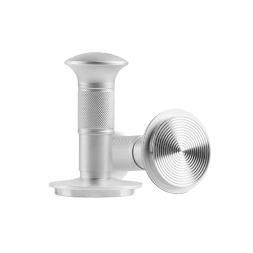 58MM オフィス用エスプレッソタンパー バリスタコーヒータンパー 目盛り付きスプリング式ステンレススチール製コーヒーパウダープレスハンマー付き(RANDL)