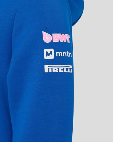 Alpine Racing F1 2025 Kids Team Full Zip Hoodie (M) Blue3