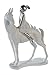 Produktbild Casablanca Deko Figur - Girl on Horse 25 cm weiß Silber - Mädchen auf Pferd Skulptur - Höhe 25 cm