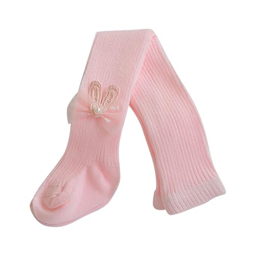Toddler Baby Girls Cute Bunny Bowknot Cotton Tights Knee High Socks Kids Overknee Stretchy Stockings for 1-12 Years