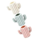 funomocya 3 pezzi cactus portapenne desktop vaso di fiori piccolo vaso cactus vasi vaso di fiori secchi vaso decorativo cactus a forma di vaso contenitore di fiori secchi tavolo cactus vaso