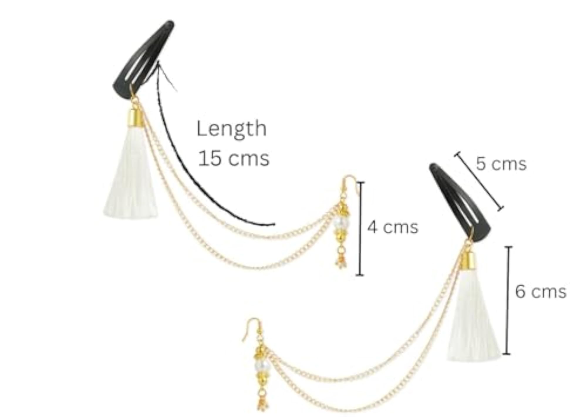 3pc Festive Set of Light Blue Beaded Tassel Earrings & Bracelet