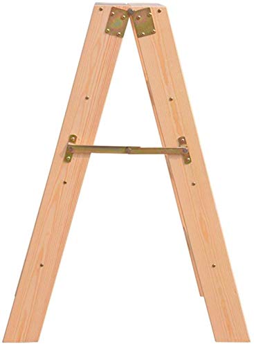 Escabeau Pliant Bois Massif, Tabouret d'Échelle Ménage Multiusage - 3