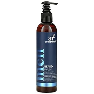 Artnaturals Natural Beard Shampoo Wash – (8 Fl Oz / 236ml) – Infused with Aloe Vera, Tea Tree and Jojoba Oil – Sulfate Free