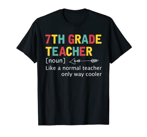 Funny 7th Grade Teacher Tee Seventh Grade Teaching Vintage T-Shirt