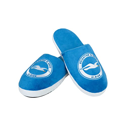 FOCO Premier League Football Brighton & Hove Albion Fan Comfy Slide Slippers Mens Size 6/7