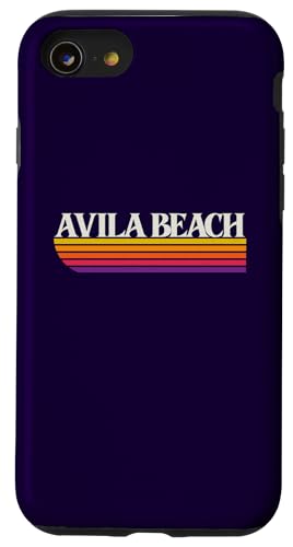 Avila Beach California Retro Graphic - カリフォルニア州アビラビーチ スマホケース iPhone SE (2020) / 7 / 8 用