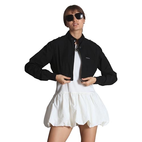 Members Only Mini Cropped Jacket Women Trendy Racer Jacket2