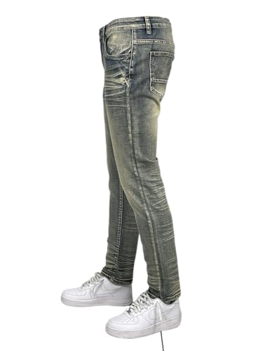 Blind Trust Men's Acid Washed Slim Fit Jeans4