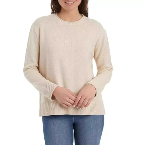 Ella Moss Women's Crew Neck Marled Pullover Sweater