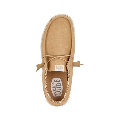 Image of HEYDUDE Men's Wally Stretch Canvas Loafers | Lightweight Slip On Shoes | Casual Walking, Travel & Everyday Style