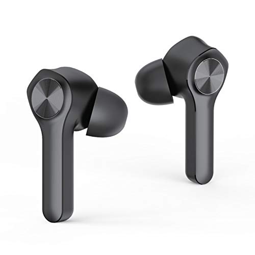 Aluratek Bluetooth 5 True Wireless Earbuds With Built-In Microphone And Rechargeable Case For Smartphone, Iphone (Abhtws01F), Black #TOP1