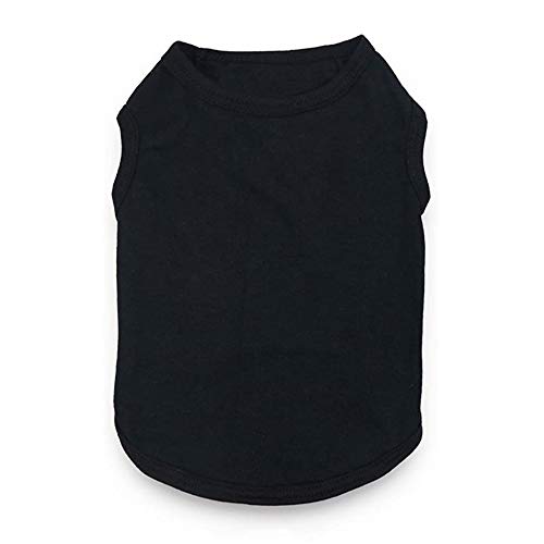 2 Packs Dog Shirts Blank Clothes Plain Dog Shirt For Small Dog Boy Girl Cotton Pet Clothes Apparel Fit For Small Extra Small Medium Dog Cat Black & White #TOP5