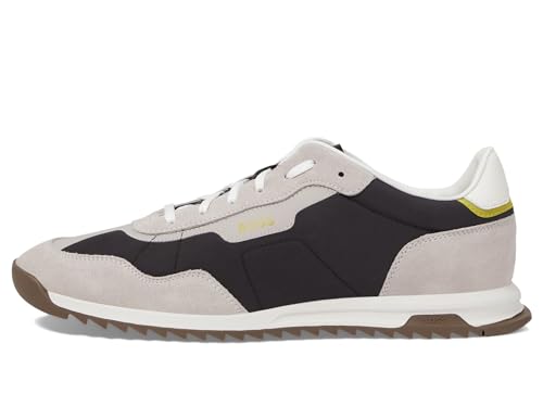 Image of BOSS Men's Zayn Low Profile Suede Leather Two Tone Sneaker