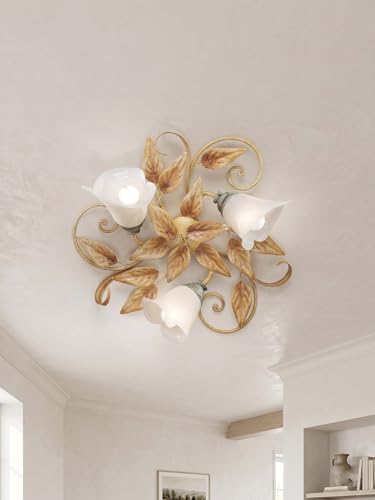 Plafonnier en fer forgé Esse 150/3p à 3 lumières pour la chambre et le salon