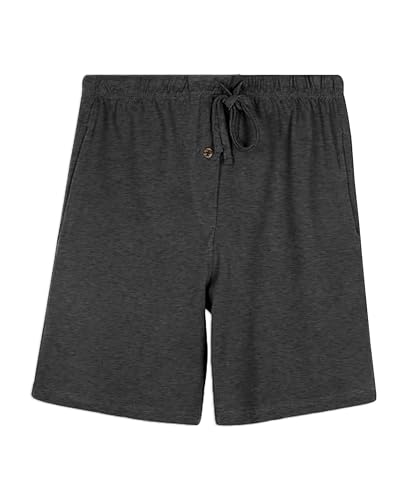 Image of Andrew Scott Men's Lounge Shorts | Drawstring & Pockets Cotton PJ-Sleep Short Bottoms | Multi Packs
