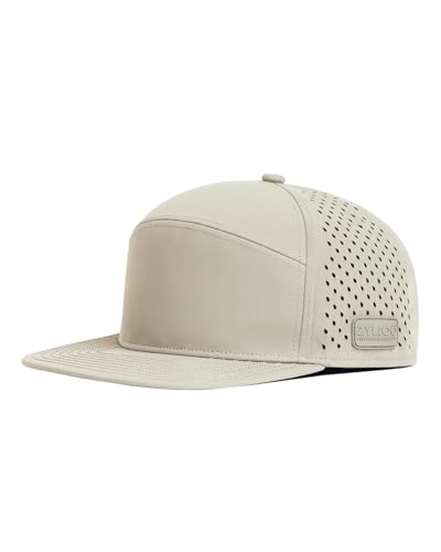 Image of Zylioo XXL Laser Vented Trucker Hat for Big Heads, Flat Bill Cap | Generous 2XL Fit-Airy cutout panels and a straight visor give larger head shapes cooler comfort for sunny rounds.