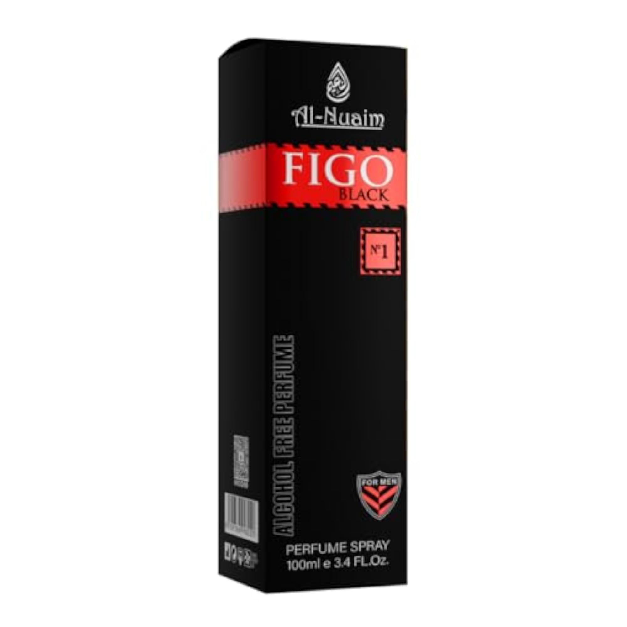 100ML Figo Black Perfume Spray, Alcohol-Free