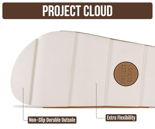 Image of Project Cloud 100% Genuine Leather Platform Sandals Women Footwear-Beach Essentials Summer Wedges with Plush and Soft Insole-Non Slip & Lightweight Wedge Sandals For Women 2026