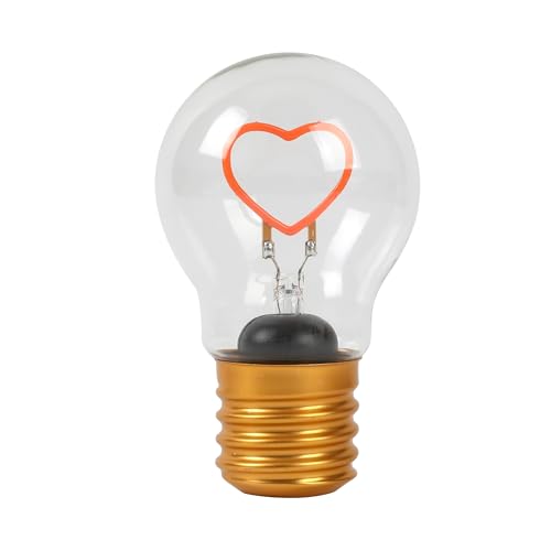 I-Total® - Lucetta Decorativa A Forma Di Lampadina Con Disegno Stiloso Led - Ricarica Usb, Elegante Idea Regalo - Heart