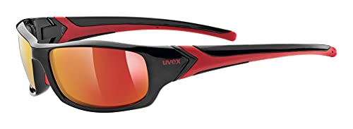 Uvex Red/Mirror, Sportstyle 211 Black-red Unisex Adulto, Talla Única