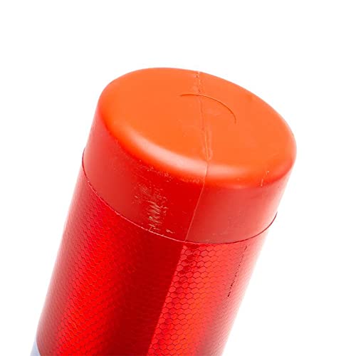 Allpax Leitzylinder überfahrbar - Park-Absperrpfosten - Selbstaufrichtender Begrenzungspfosten, Höhe 750 mm, Kunststoff, rot-Weiss
