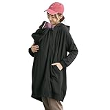 [ニッセン] マタニティウェア あったか裏シャギー ダッカ―付ママパーカー（産前・産後） ブラック マタニティLL~3L