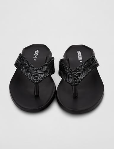 Image of Mochi Men's Faux Leather Woven Comfy Stylish Chappal