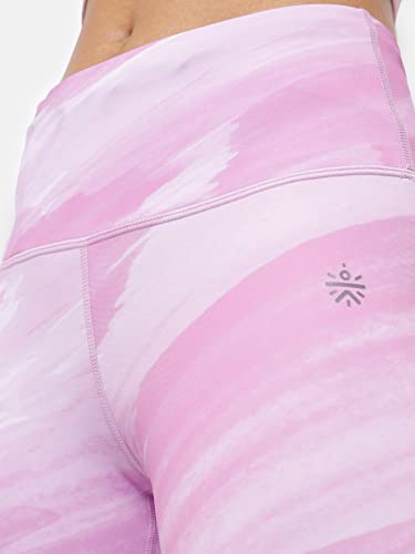 Image of CULT High Waist Running Tights with Side Pocket | Geometric Print | Breathable | Moisture-Wicking | Curved Hem