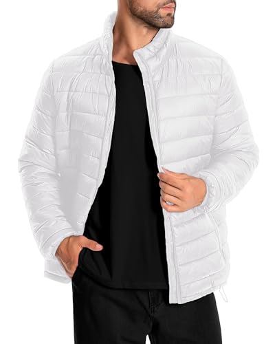 Men's Puffer Jacket Lightweight Warm Winter Jackets for Men Windproof Insulated Puffy Coat with 3 Pockets2