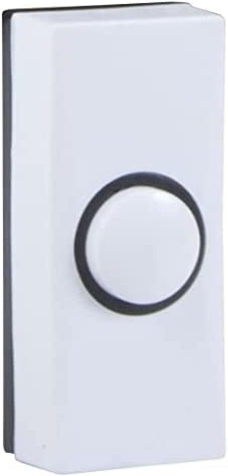 7910 Wired Bell Push, White, 2 Wire