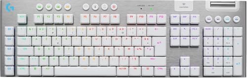 Clavier mécanique sans fil blanc Logitech G G915 X LIGHTSPEED switchs GL Brown touches PBT PC Mac