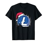 Christmas Santa Hat Litecoin LTC Hodl Crypto Currency Coin T-Shirt