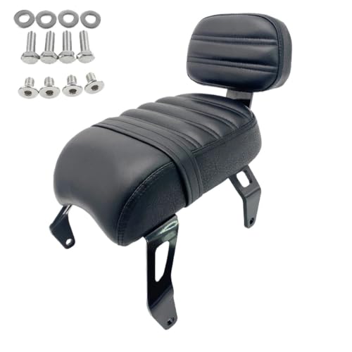 Asiento trasero de cuero con respaldo premium para motos Indian Scout Bobber 2018-2024