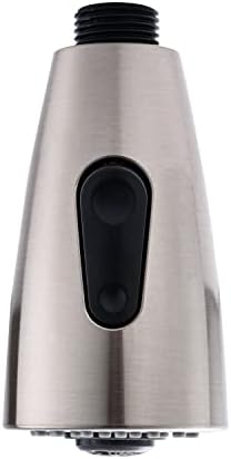 Kitchen Faucet Sprayer Head 3-Function Nozzle Spout G1/2 Connector Pull Down Pull Out Kitchen Tap Hose Sprayer Filter Sink Spray Head Replacement Part Brushed Nickel Black