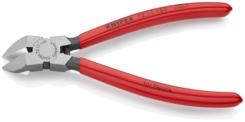 KNIPEX Tools - Diagonal Flush Cutter for Plastics 45 Degree Angle (7211160), Red, 0.5 Liters - Image 3