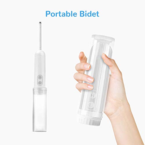 Meidong Portable Travel Bidet Sprayer Handheld Personal Bidet Easy-to-use Electric Bidet with Decompression Film and 180°Adjustable Nozzle for Personal Hygiene Cleaning/Baby Care/Outdoor Traveling