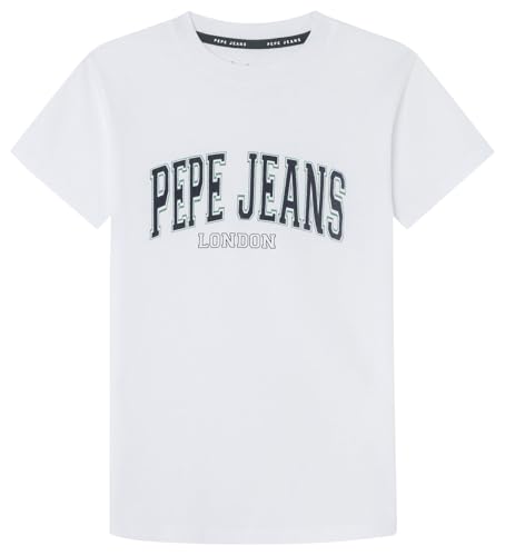 Pepe Jeans Bain Camiseta, Blanco (Blanco), 16 años para Niños