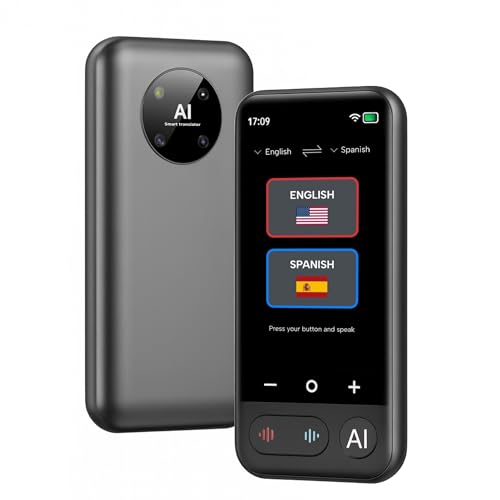 Language Translator Device AI Premium 2026 | 150 Languages | Online & Offline Voice + Photo Translation | 0.5s Ultra-Fast Accuracy | 4' HD Touchscreen | Smart Recording | Travel & Business Translator