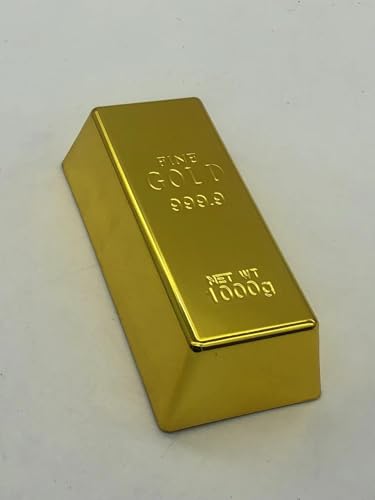 Fake Gold Bar Bullion Brick 1kg Papiergewicht Gebürstetes Ende Neuheit Geschenk Dekoration