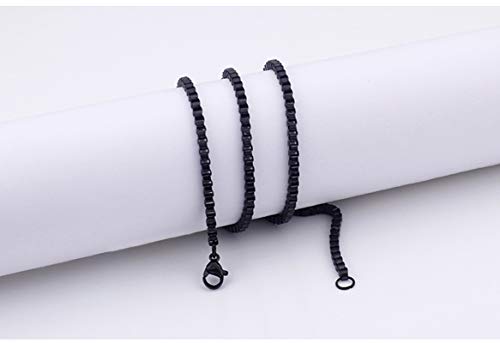 Chaîne de boîte acier inoxydable noir le cadeau idéal et durable