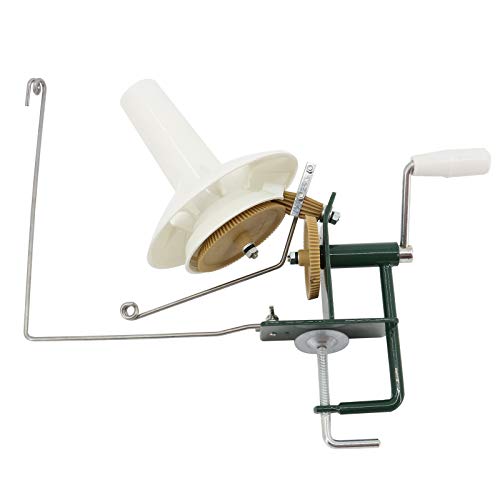 YaeMarine Yarn Ball Winder, Metal Yarn/Fiber/Wool/String Ball Winder, 10-Ounce, Nylon Gears Yarn Ball Winder