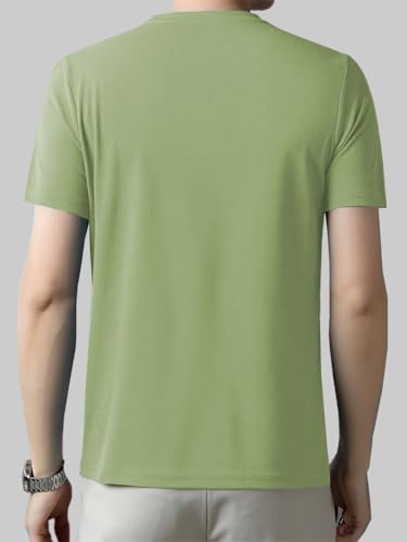 Image of TAGDO Men's Solid Color V-Neck Short Sleeve T-Shirt (2033)