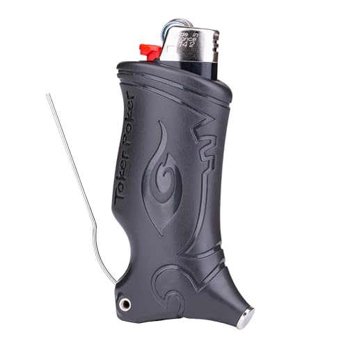 Toker Poker - Bic Lighter Case Multi Tool 2.0 - Black, All Inclusive Tool for Camping and Other