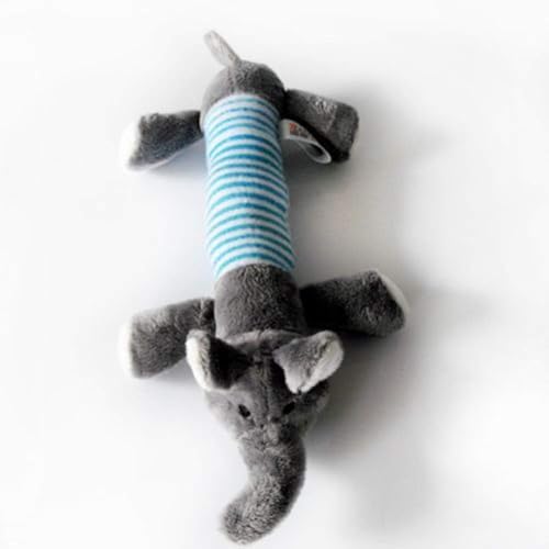 Juguete mordible para perros pequeño-mediano gris con chirriador miniatura 6